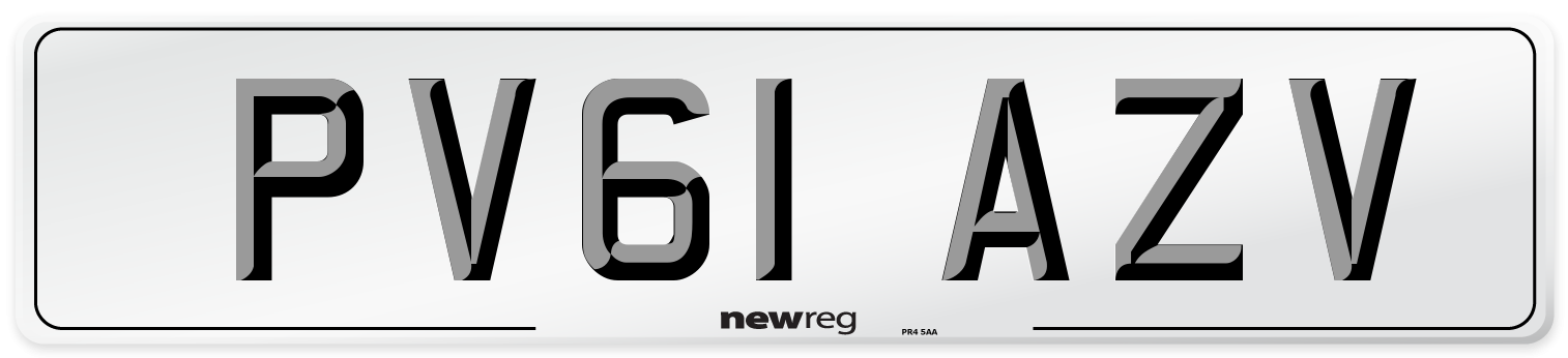 PV61 AZV Number Plate from New Reg
